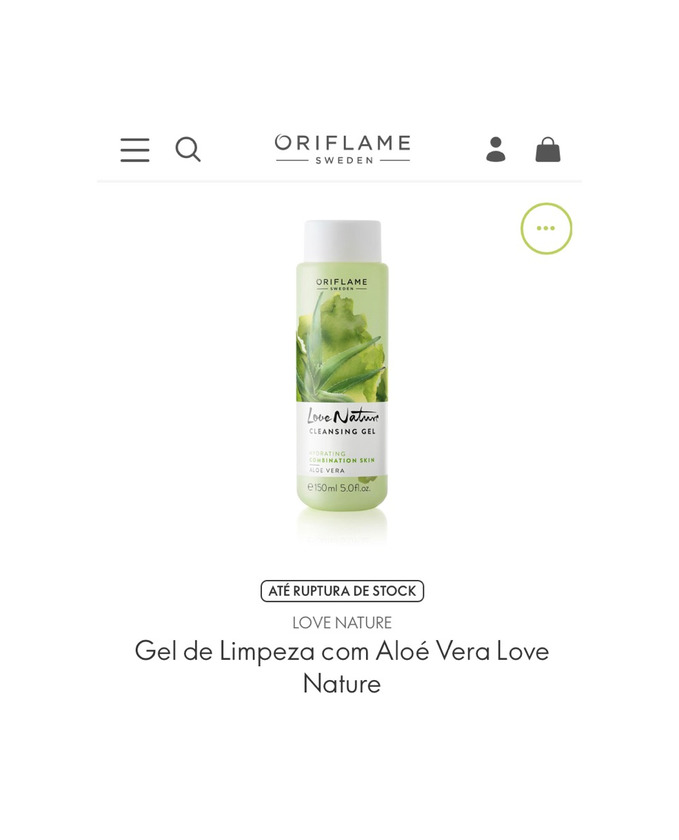 Productos Gel de Limpeza com Aloé Vera Love Nature