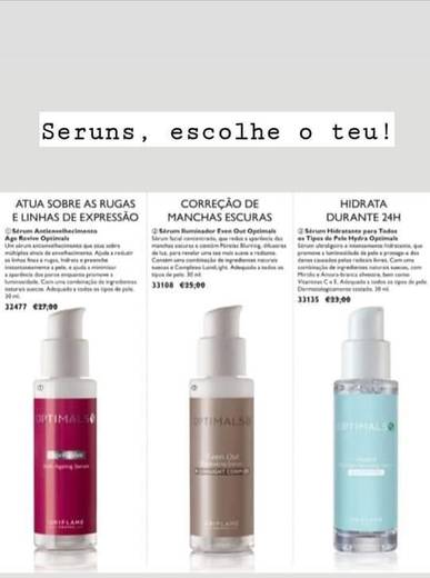 Serum!! Qual o teu tipo de pele?