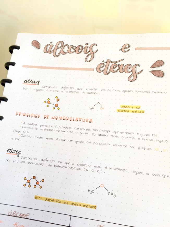 Moda Anotação de química orgânica 