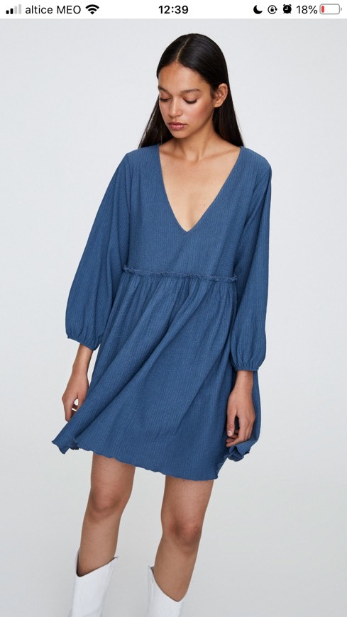 Social Vestido com folhos