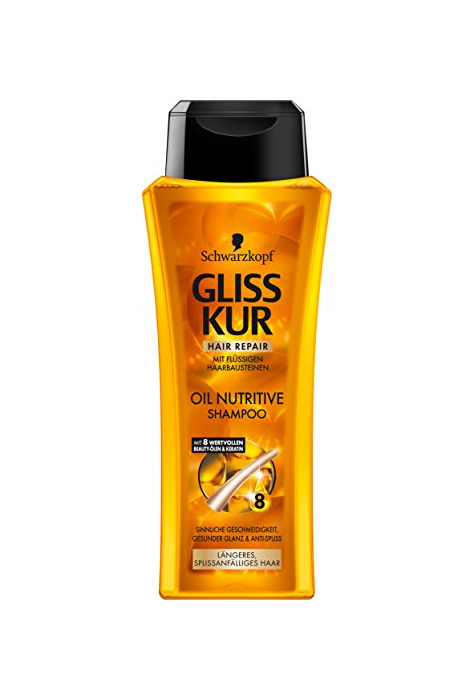 Social Gliss Kur Champú Oil Nutritive, 6 pack