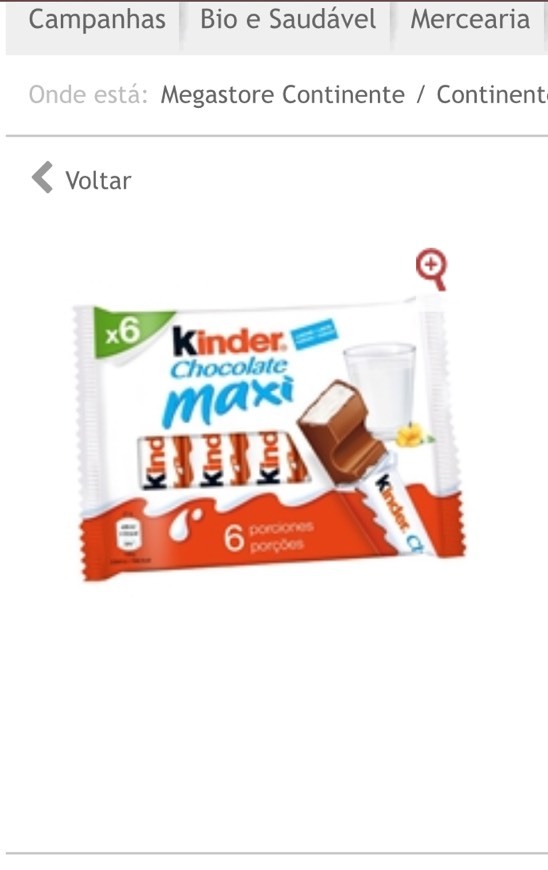 Producto Barrinhas kinder