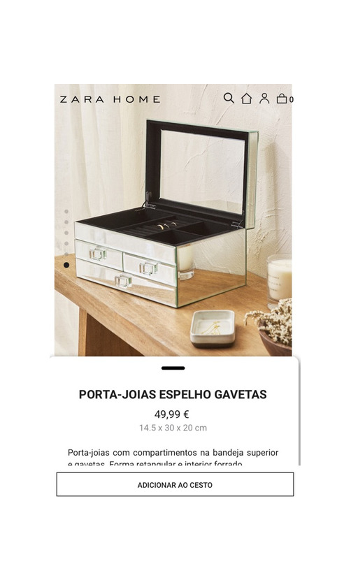 Productos Porta jóias de espelhos