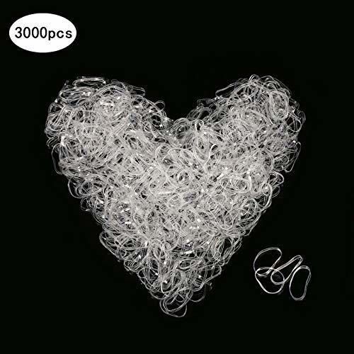 3000pcs banda elástica pelo de SEELOK gomas de lazo anillo de cuerda