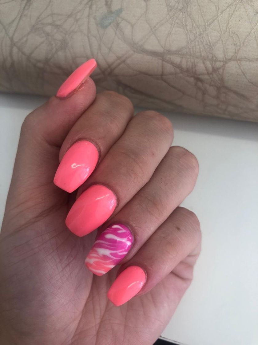 Moda Unhas salmão 