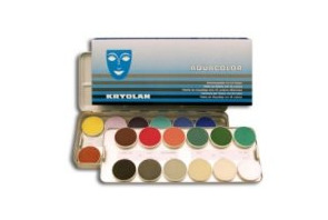 Social Aquacolor KRYOLAN maquillaje PALETA DE COLORES de metal 24
