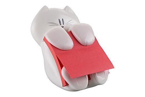 Post-It CAT-330 - Dispensador de notas, diseño Gato, color blanco
