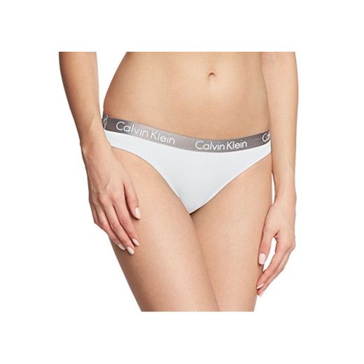 Calvin Klein Radiant Cotton-Bikini Tanga, Blanco