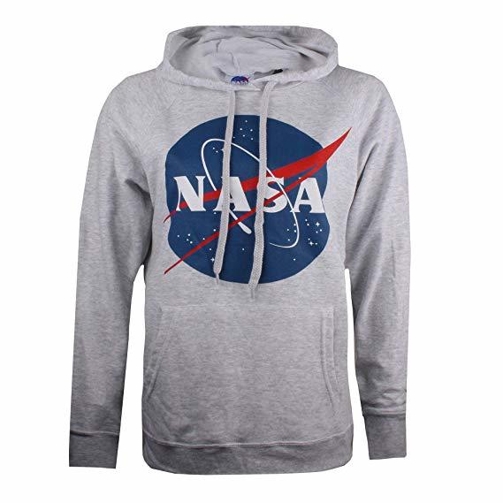 Fashion Nasa Circle Logo Camiseta, Gris