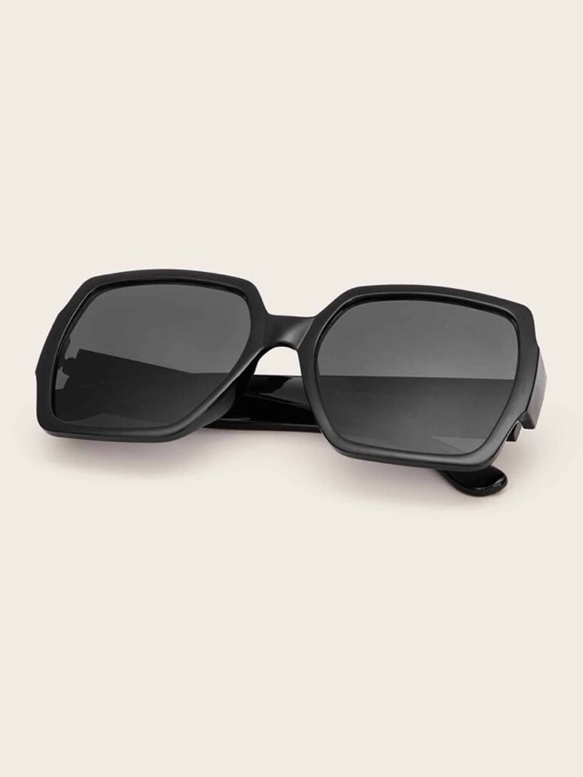 Social Plain Frame Flat Lens Sunglasses With Case