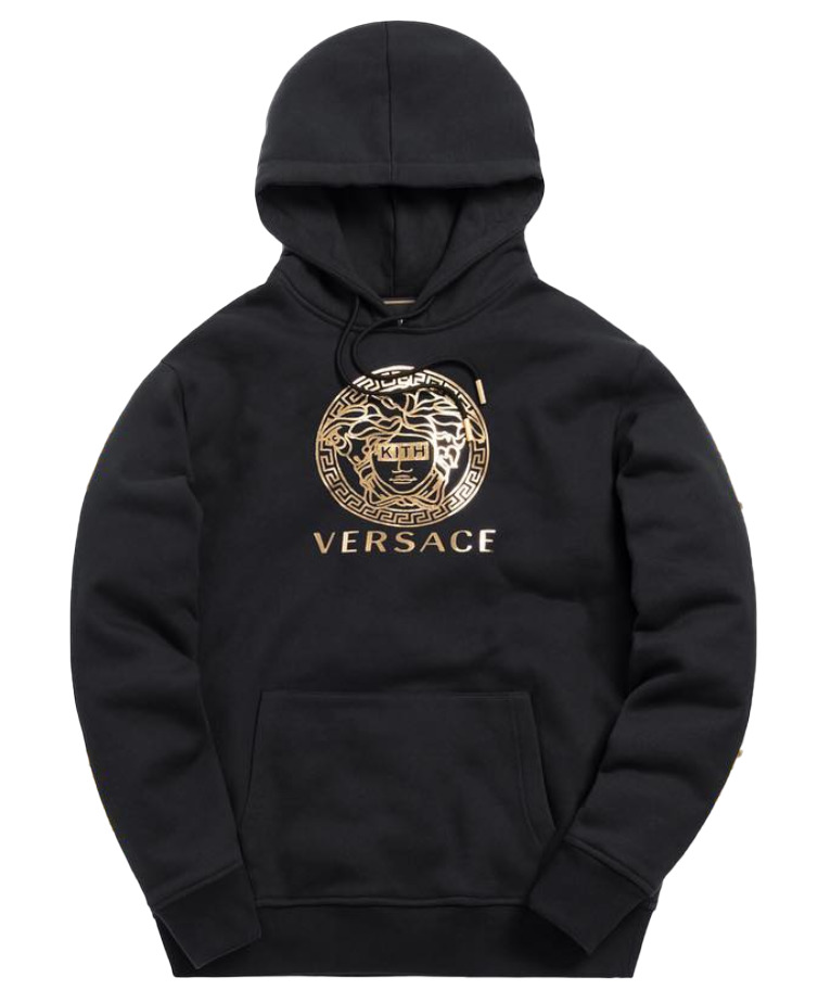 Fashion Kith x Versace Medusa Hoodie Black 