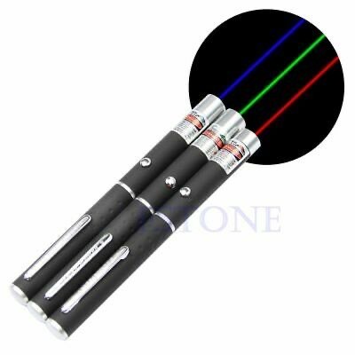 Fashion 5mw 3PCS Caneta Apontador Laser Vermelho + Verde + Azul/viol