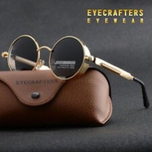 Óculos De Sol Polarizado Steampunk Vintage Moda Óculos de So