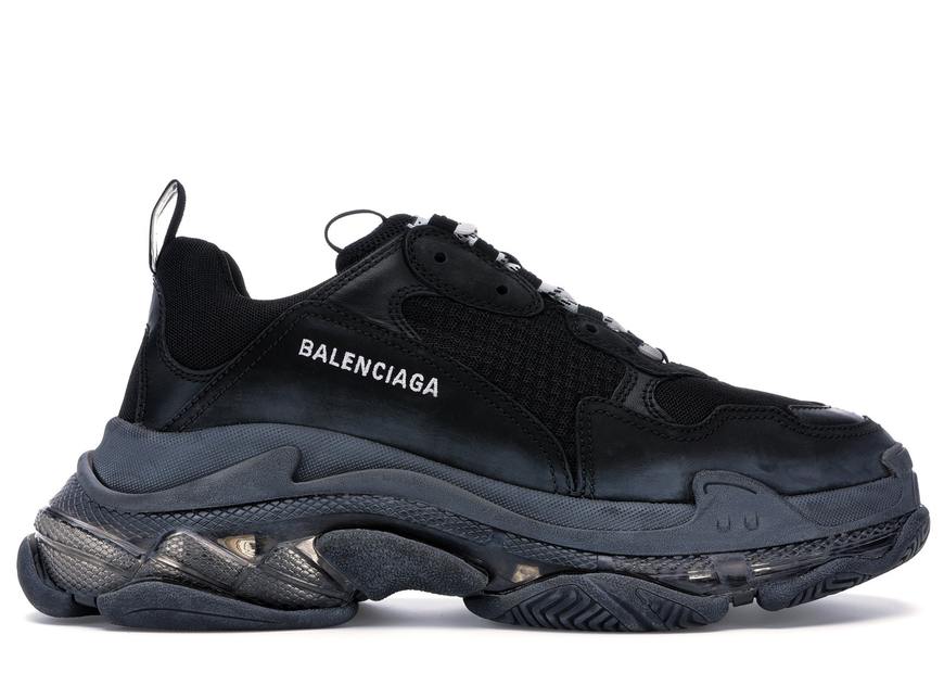 Moda Balenciaga Triple S Clear Sole Black