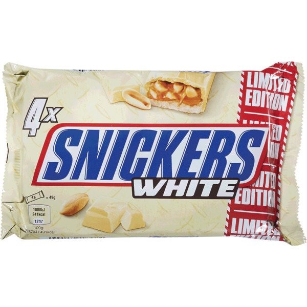 Moda Snickers Chocolate Branco