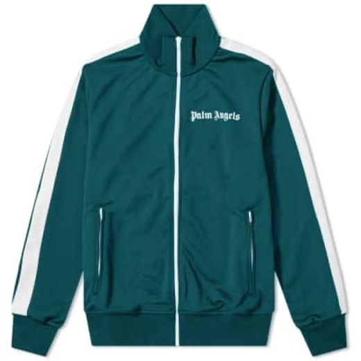 Palm Angels Taped Track Jacket Dark Green | END.
