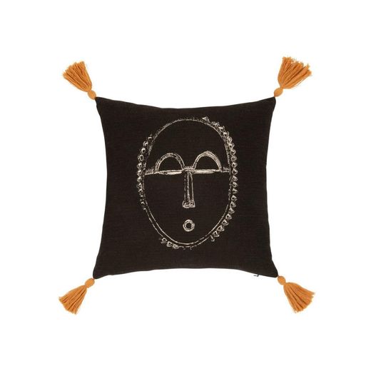 Face Print Cushion Cover with Tassels 40x40 Comores 