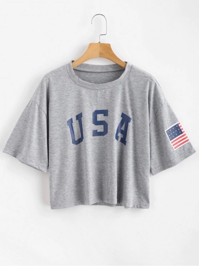 Fashion Camisola com bandeira americana 