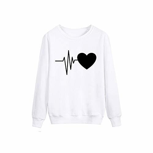 Social OverDose mujer De Moda De OtoñO De Manga Larga del CorazóN Impreso