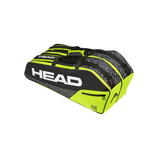 Head Core 6R Combi Bolsa de Tenis, Adultos Unisex, Nero