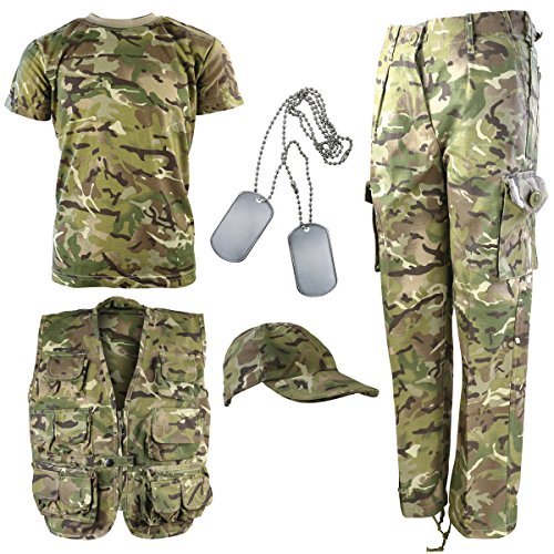 Lugar Kombat UK Explorer Kit - Traje de camuflaje para niños , Multicolor