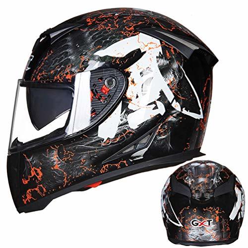 Product Qianliuk Cascos Moto Full Face Invierno Caliente Doble Visera Racing Moto Casco