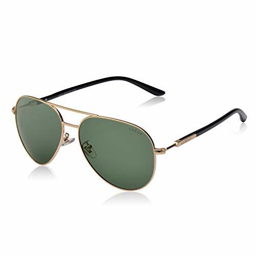 Lugar LUENX Hombre Gafas de sol Aviador Polarizado con Estuche