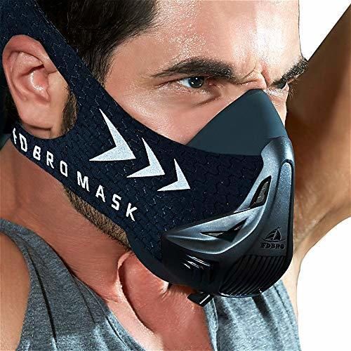 FDBRO Máscaras máscaras de Deportes, Estilo Negro, máscara;scara para Entrenamiento y acondicionamiento