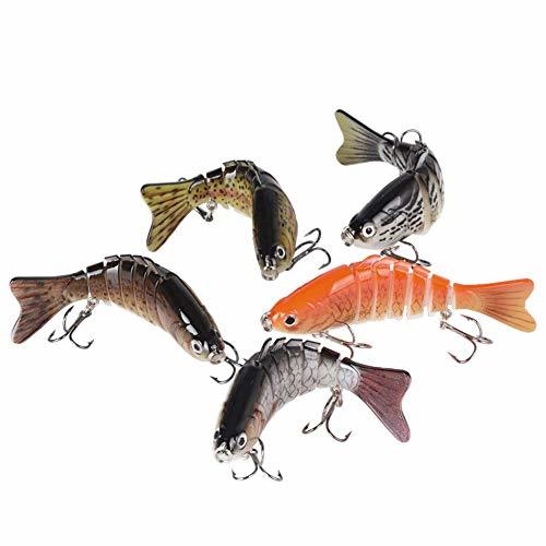 Producto BUONDAC 5 Señuelos de Pesca 10cm Cebos de Pescar Articulados Artificiales Señuelos