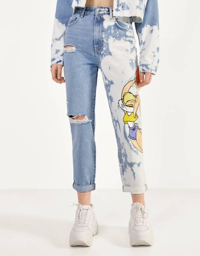 Jeans Balloon Fit Space Jam x Bershka