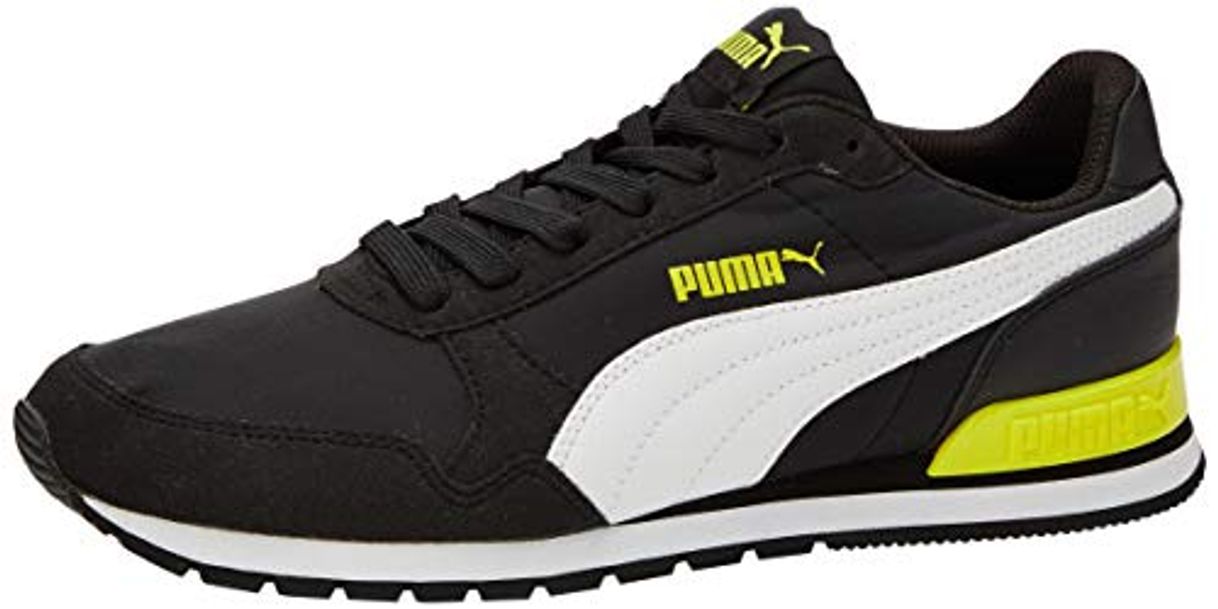 Moda PUMA ST Runner V2 NL JR, Zapatillas Unisex niños, Negro Black White