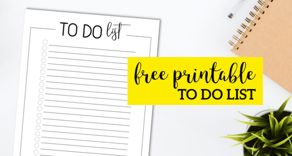 Social Free Printable To Do Checklist Template - Paper Trail Design