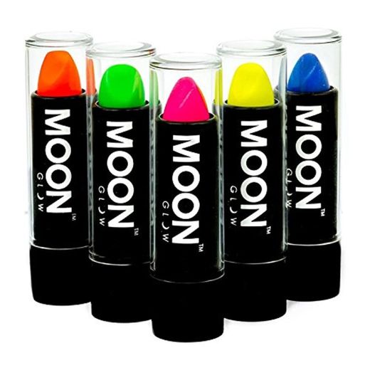 Moon Glow - Barra de labios neón UV 4.5g Intenso Set de 5 colores  - produce