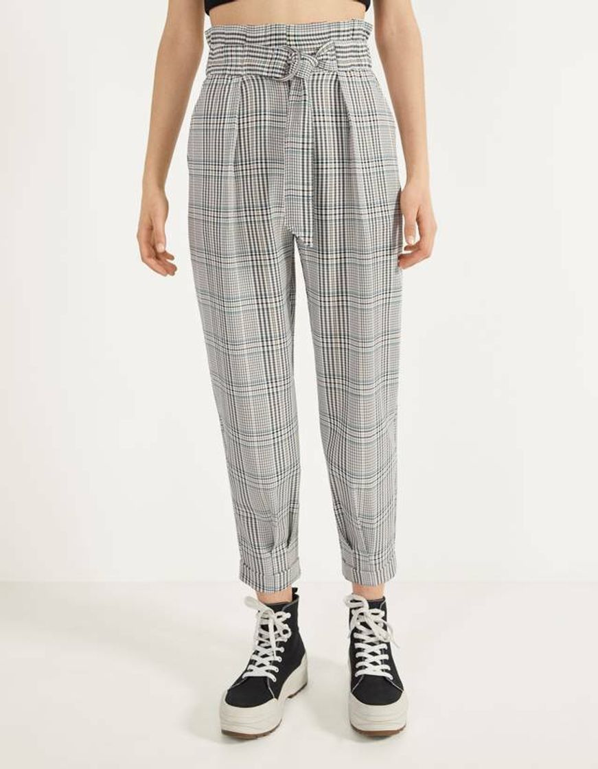 Calças Slouchy com cinto