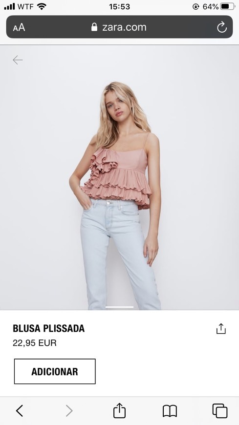 Producto Blusa plissada zara