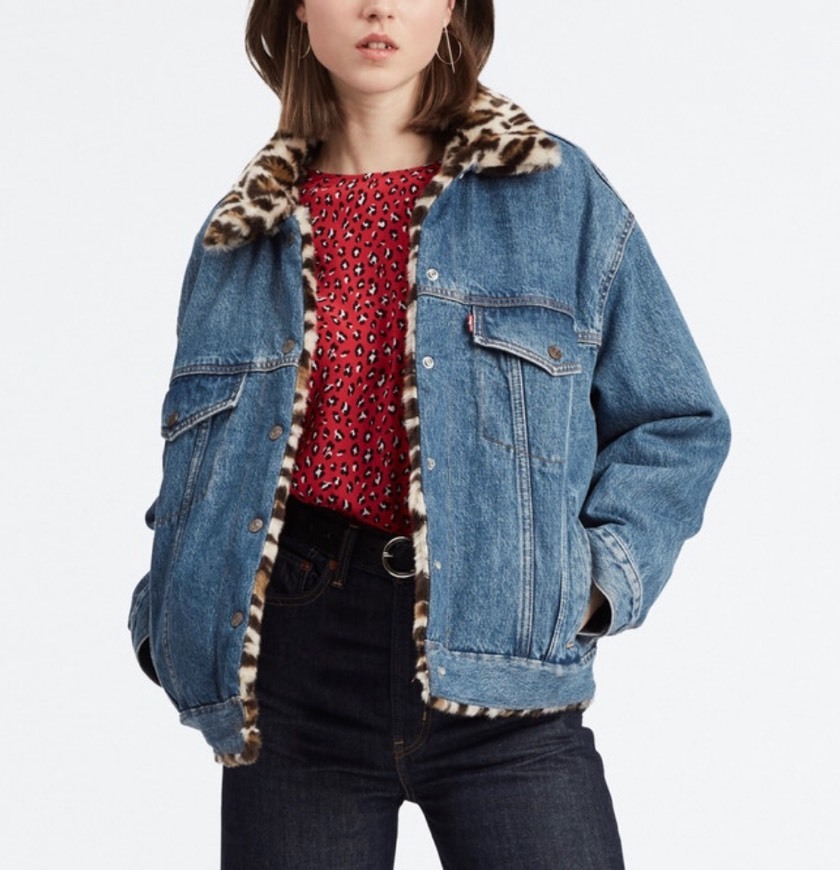 Fashion Casaco levi’s leopardo 