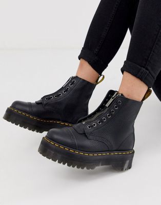 Moda Dr Martens - Sinclair - Bottes plates plateforme avec fermeture éclair ...