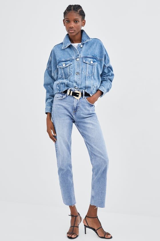 Fashion Jeans hi rise straight zara