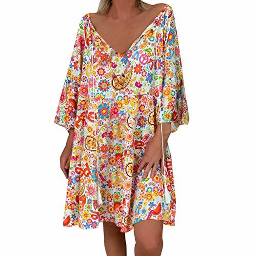 Fashion Posional Vestido De Mujer Playa Estampados Casual Corto Traje De Baño Protector