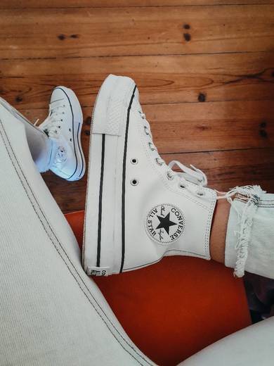 Converse Chuck Taylor plataforma brancas