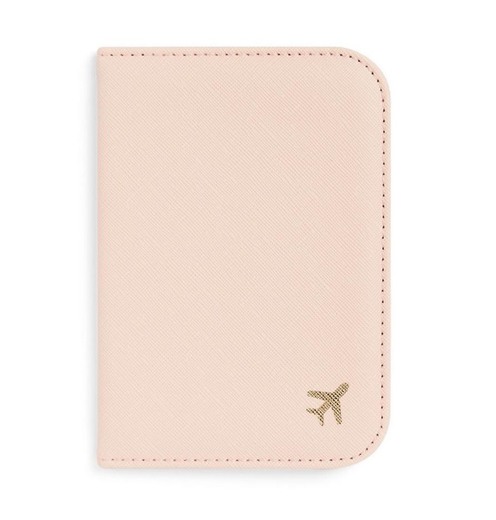 Suporte passaporte cor-de-rosa