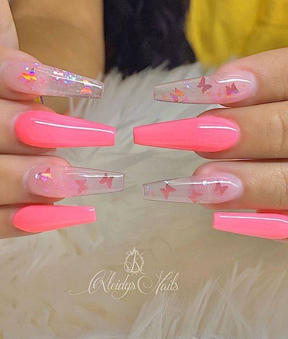 Moda Unhas rosas