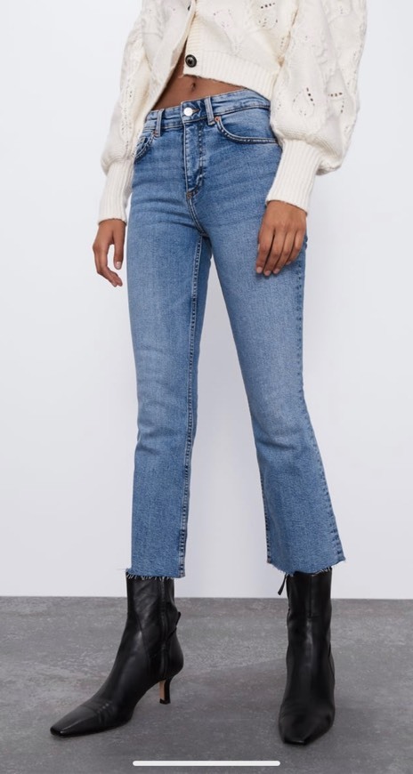 Fashion Jeans mid rise cropped flare