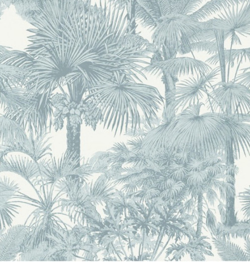Papel de parede Palm Botanical Spa Blue
