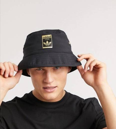 Adidas original superstar bucket hat with gold logo