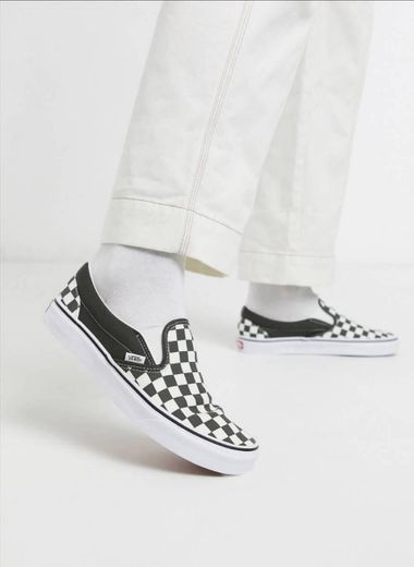 Vans classic slip-on trainers checkerboard 