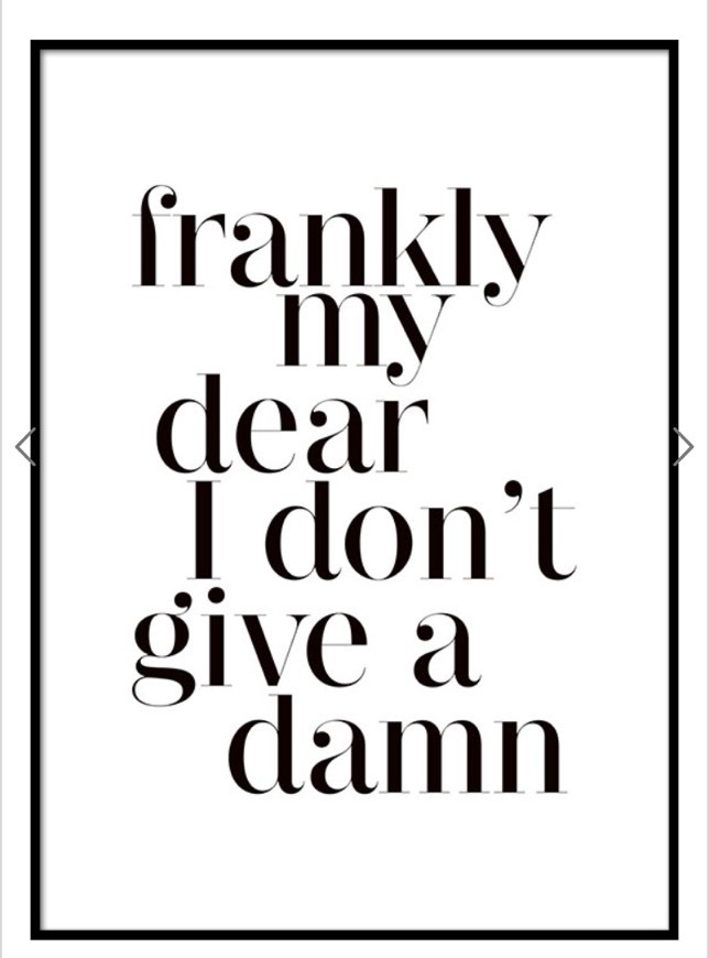 Products Frankly My Dear Poster