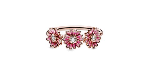 Anel Pink Flower Trio