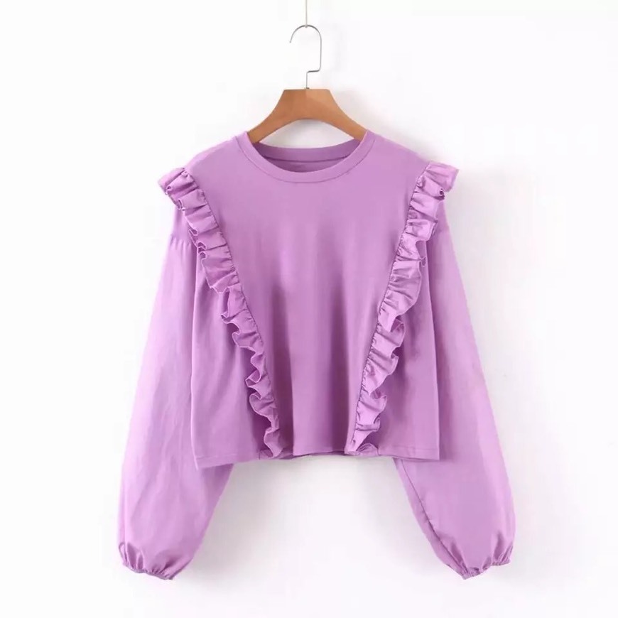 Product Blusa com Folhos Lilás