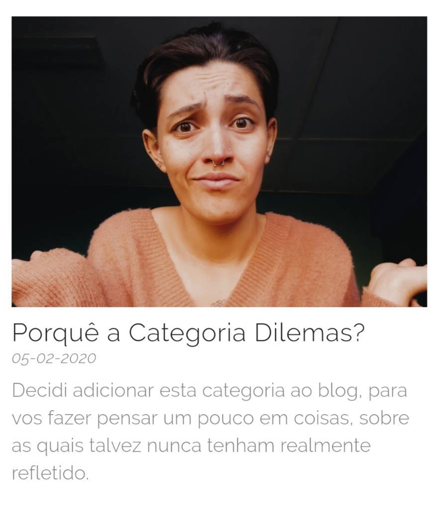 Moda Categoria Dilemas